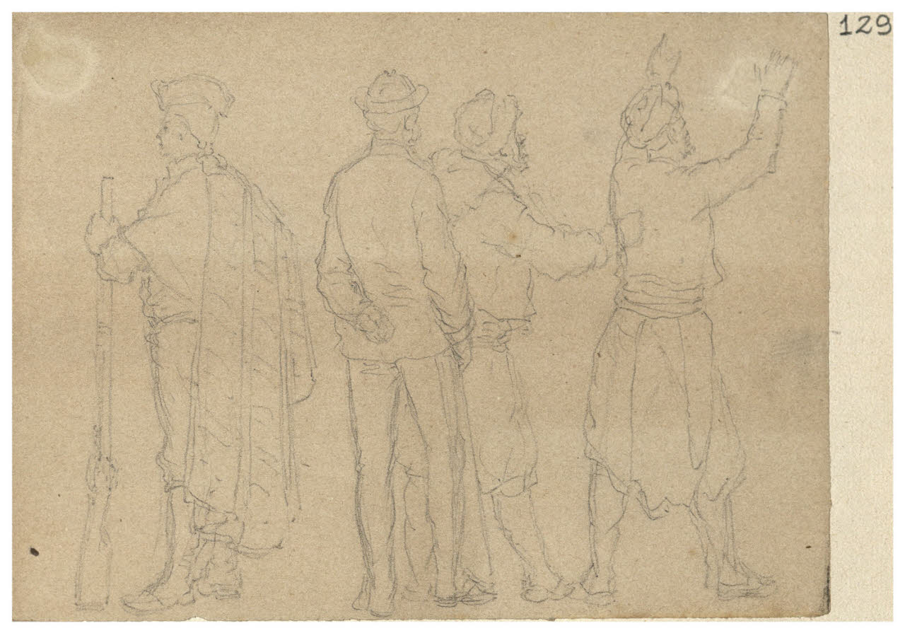 Figure maschili (disegno) di Bettinelli, Luigi (seconda metà sec. XIX)