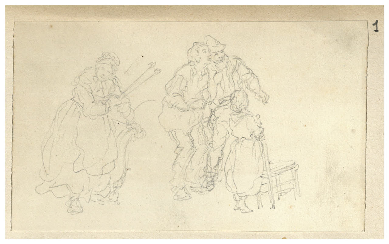 Figure in atteggiamento vario (disegno) di Bettinelli, Luigi (seconda metà sec. XIX)