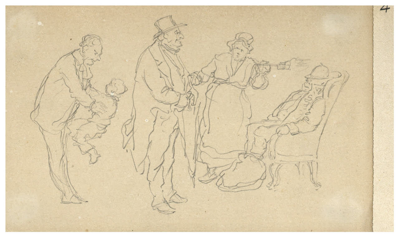 Figure in atteggiamento vario (disegno) di Bettinelli, Luigi (seconda metà sec. XIX)