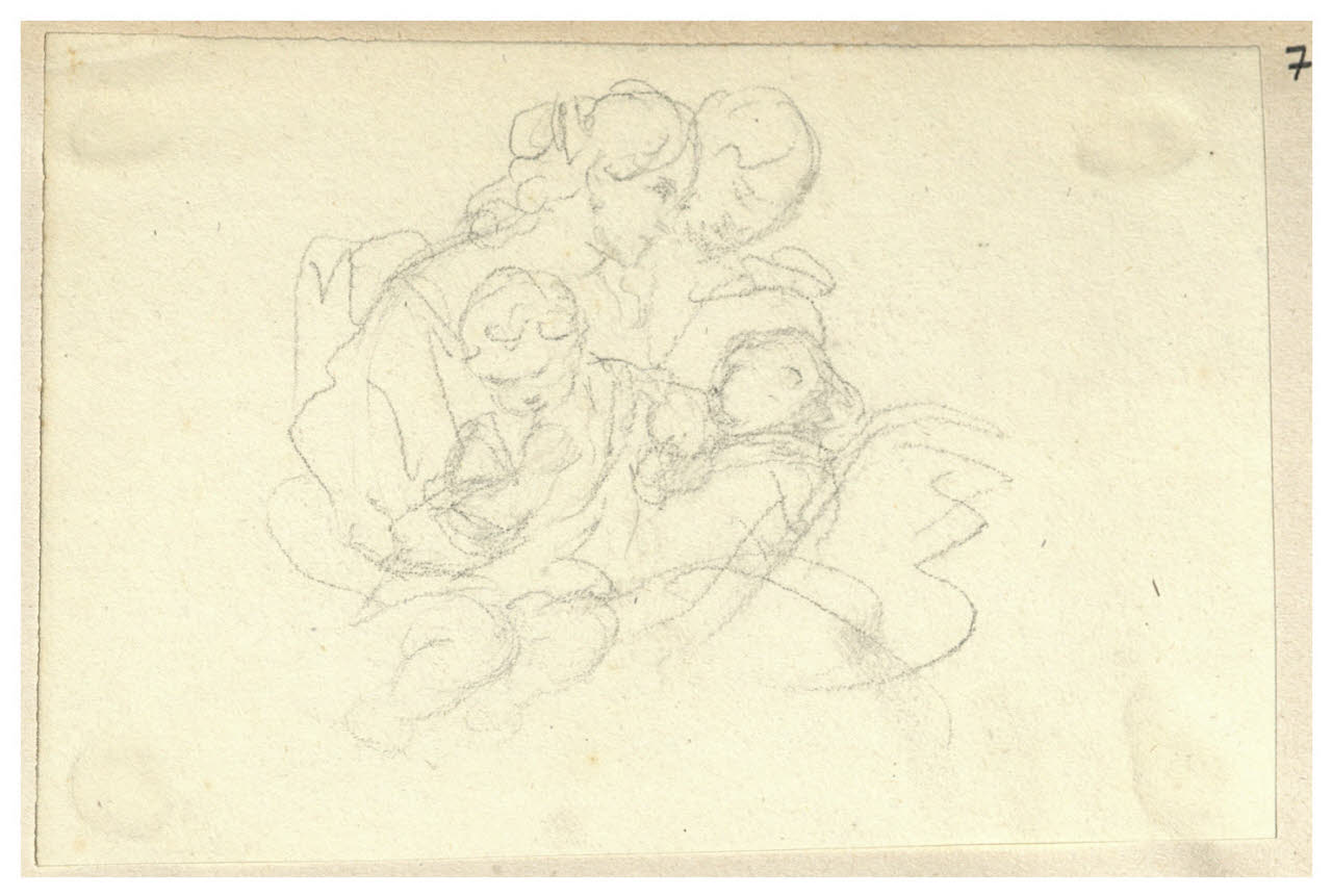 Scena familiare (disegno) di Bettinelli, Luigi (seconda metà sec. XIX)