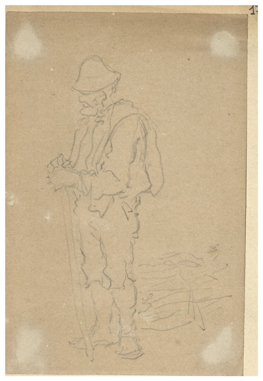 Figura maschile (disegno) di Bettinelli, Luigi (seconda metà sec. XIX)