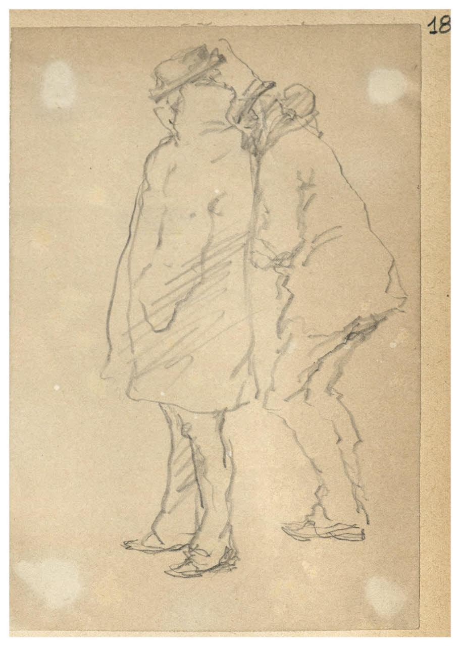 Figure maschili (disegno) di Bettinelli, Luigi (seconda metà sec. XIX)