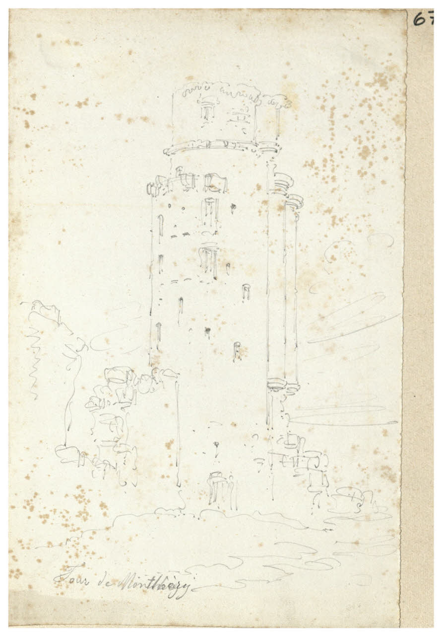 Torre (Tour de Monthery) (disegno) di Bettinelli, Luigi (seconda metà sec. XIX)
