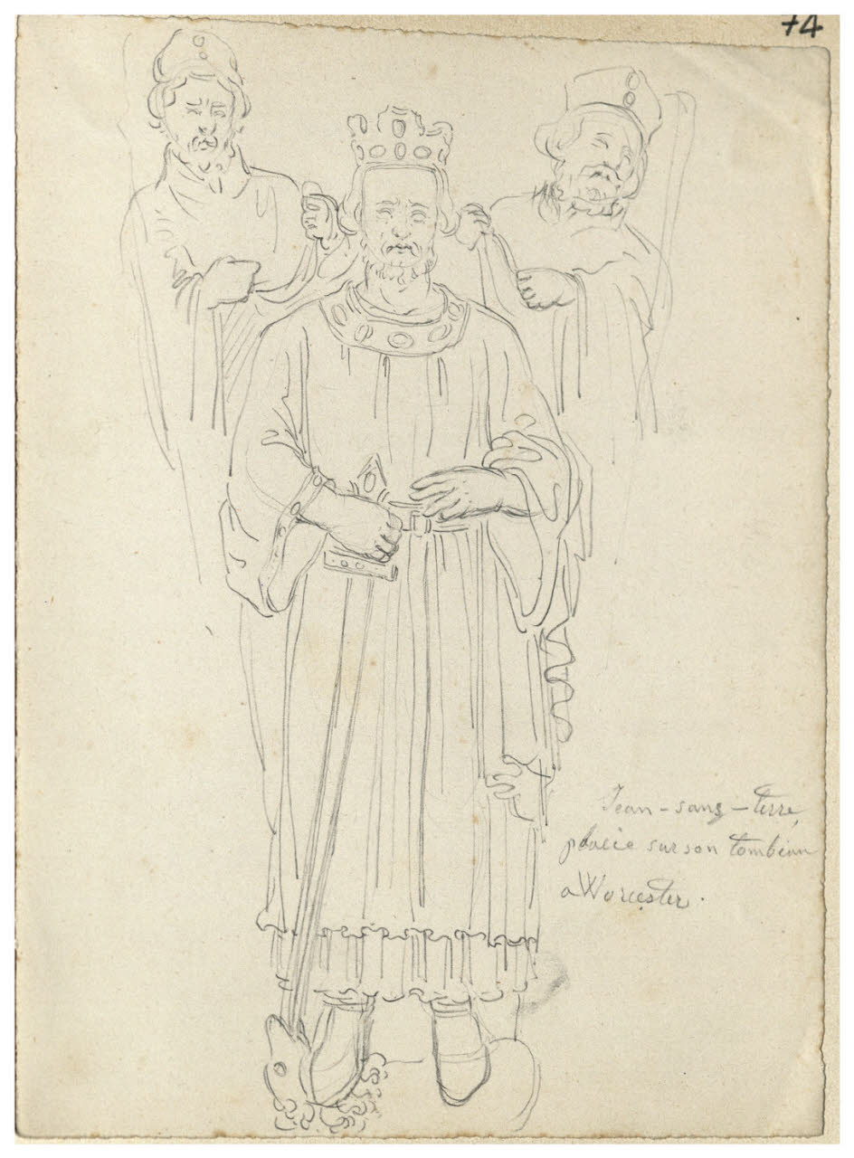Personaggio storico (Jean-sans-terre…) (disegno) di Bettinelli, Luigi (seconda metà sec. XIX)