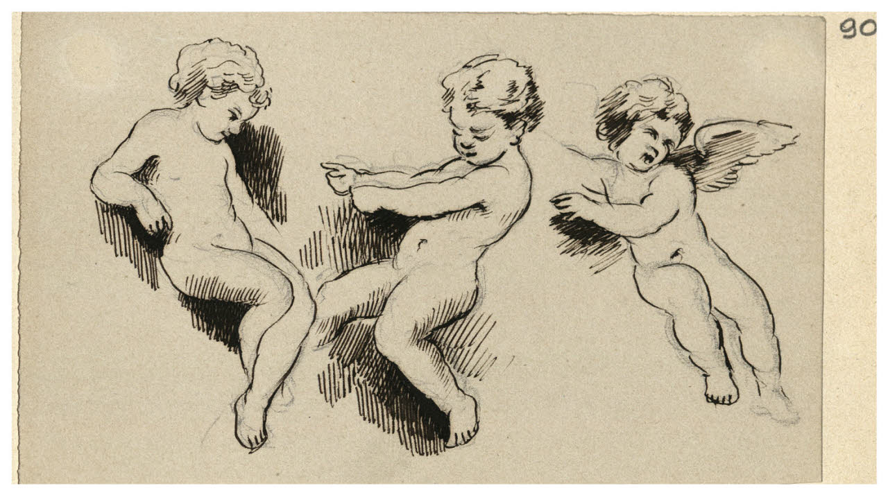 Putti (disegno) di Bettinelli, Luigi (seconda metà sec. XIX)