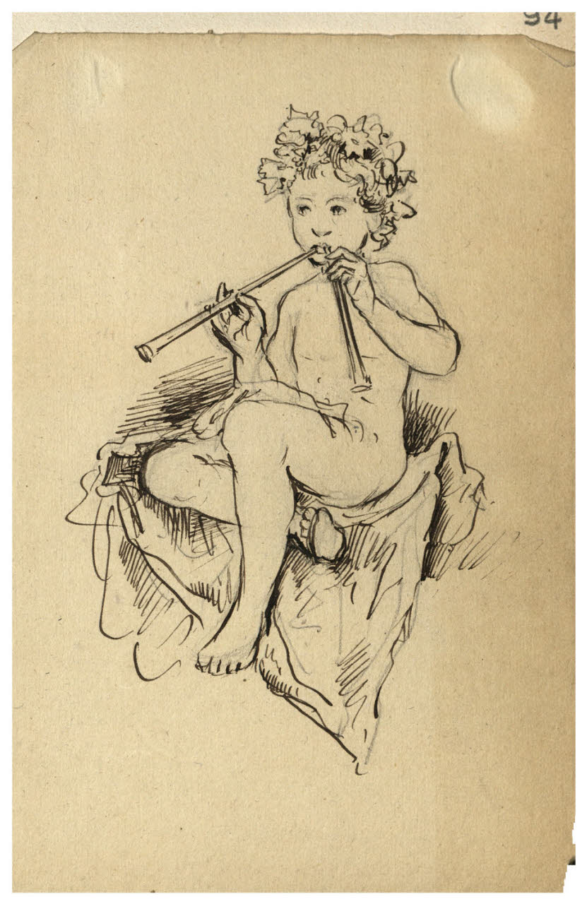 Figura mitologica (?) (disegno) di Bettinelli, Luigi (seconda metà sec. XIX)