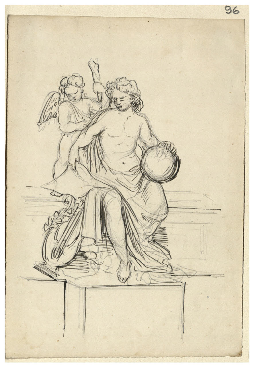 Figura allegorica (?) (disegno) di Bettinelli, Luigi (seconda metà sec. XIX)
