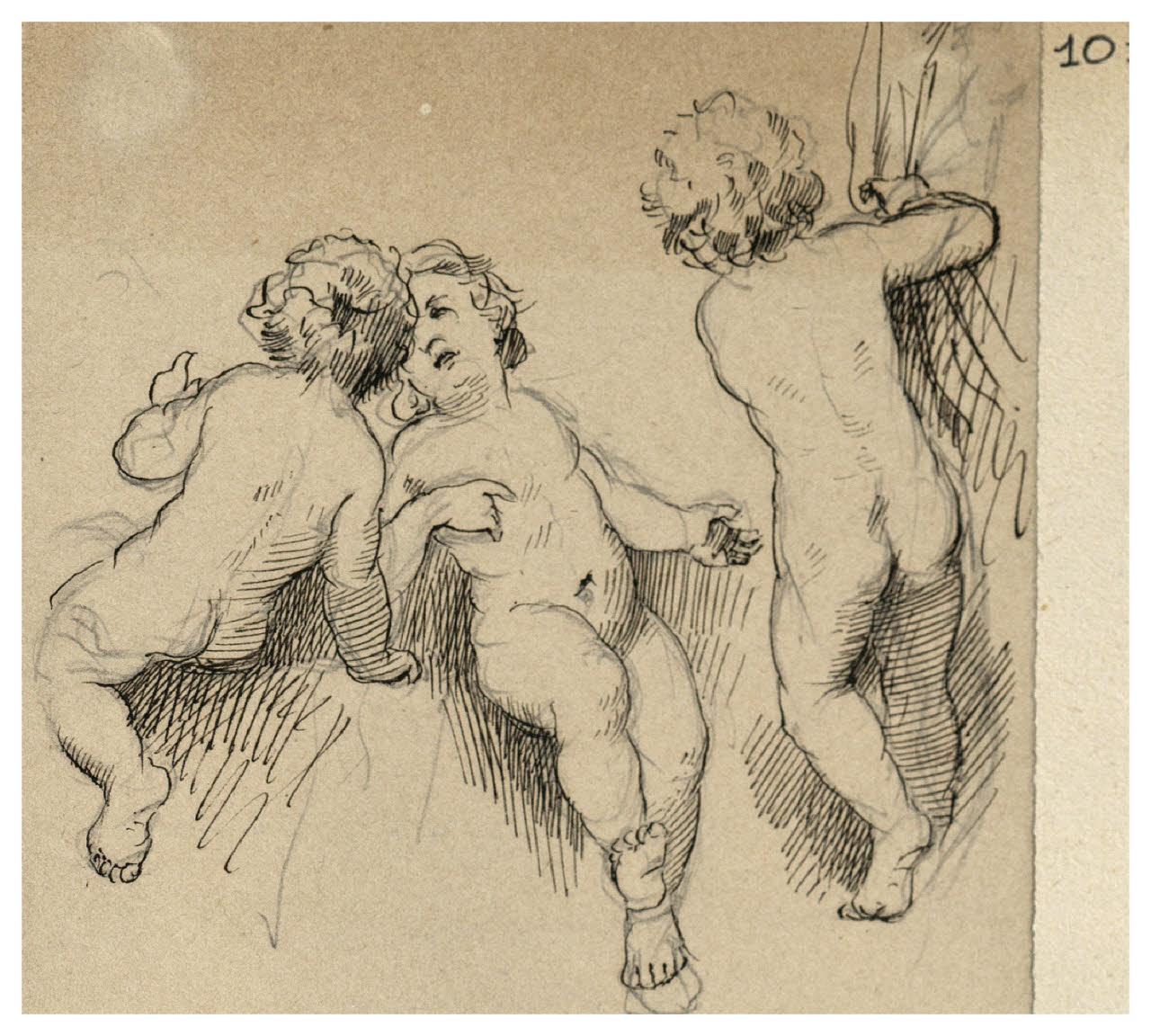 Putti (disegno) di Bettinelli, Luigi (seconda metà sec. XIX)
