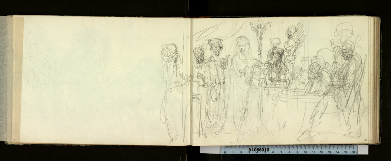 Scena macabra (disegno) di Ranzoni, Daniele (sec. XIX)