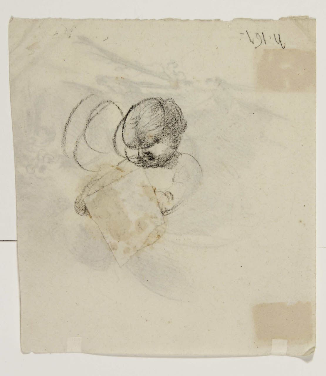 Abbozzo di putto, Abbozzo di putto (disegno) di Bison, Giuseppe Bernardino (secc. XVIII/ XIX)