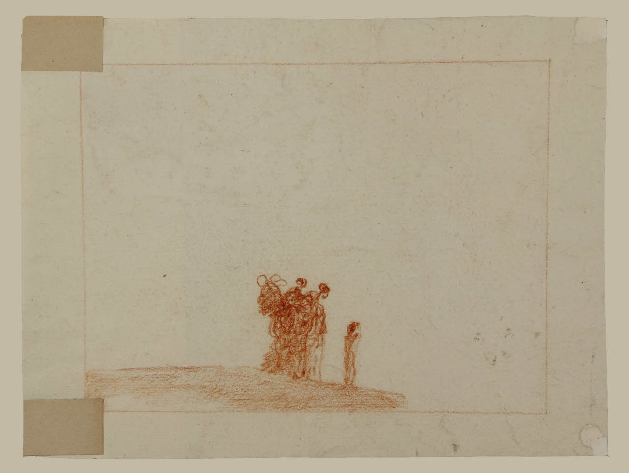 Schizzo di macchiette stanti, Schizzo di macchiette stanti (disegno) di Bison, Giuseppe Bernardino (secc. XVIII/ XIX)