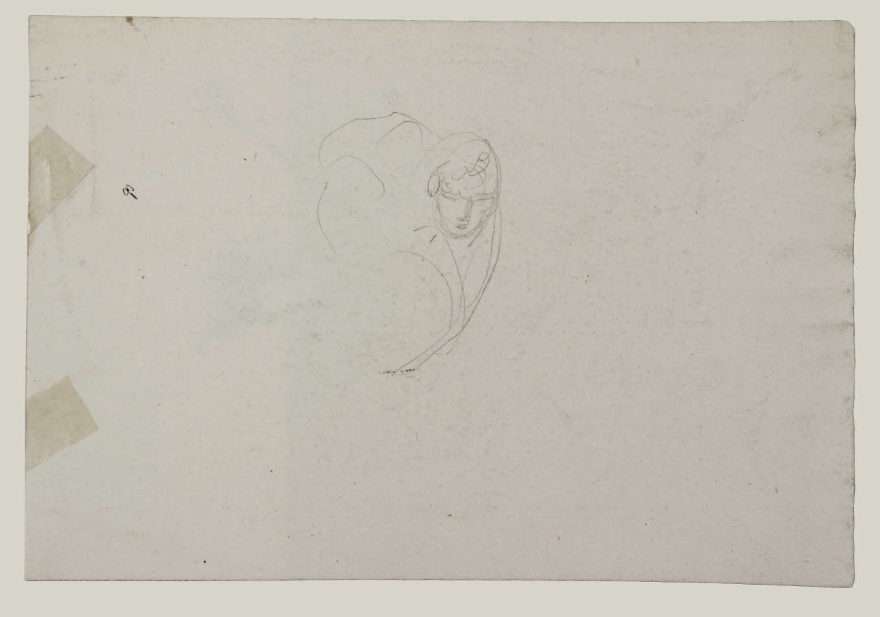 Abbozzo di figura, Abbozzo di figura (disegno) di Bison, Giuseppe Bernardino (secc. XVIII/ XIX)