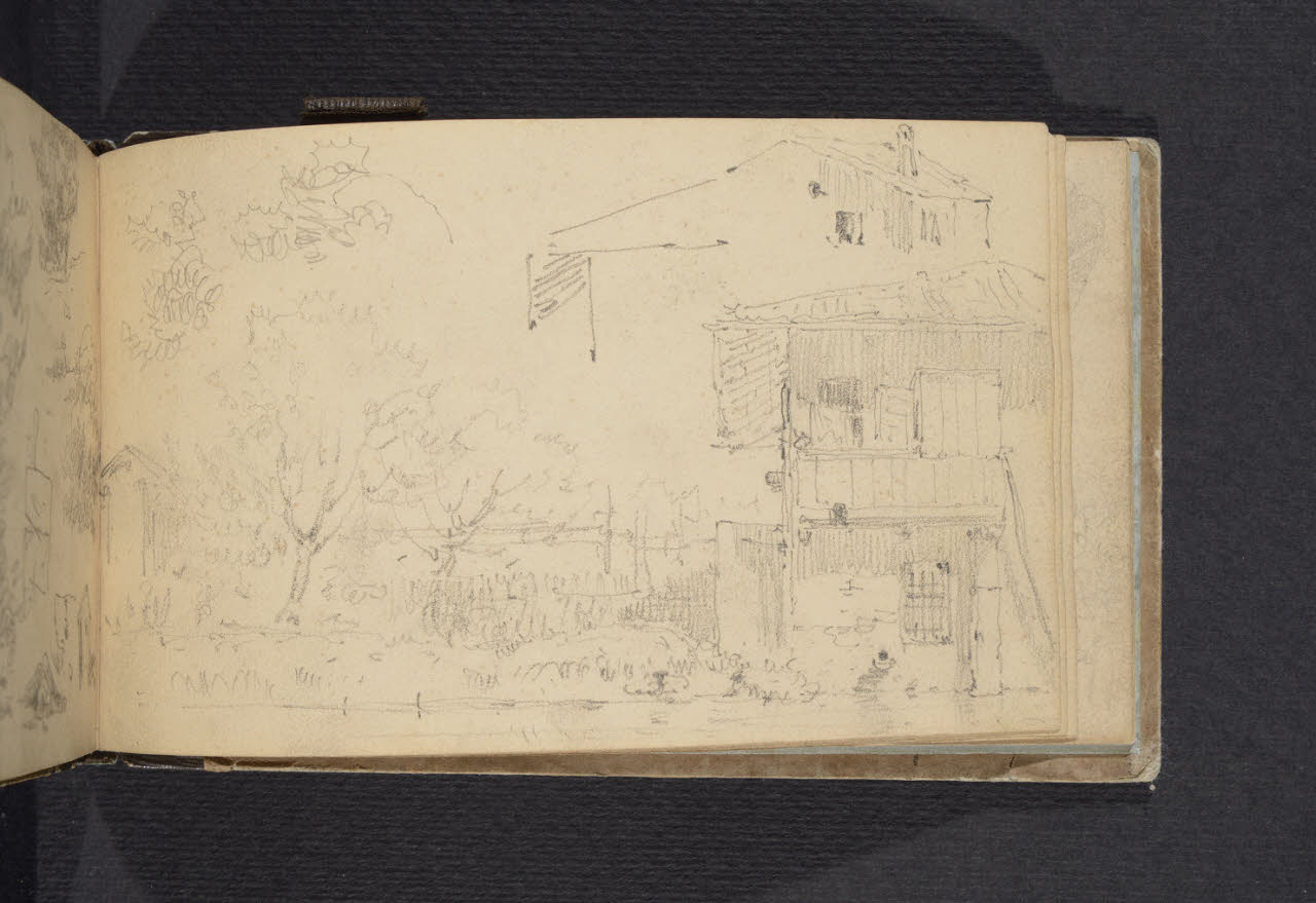 Album n. 1. Rustico con orto (disegno) di Canella, Giuseppe (prima metà sec. XIX)