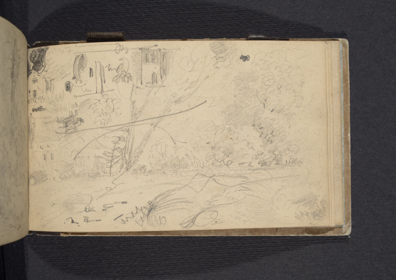 Album n. 1. Studio di paesaggio (disegno) di Canella, Giuseppe (prima metà sec. XIX)