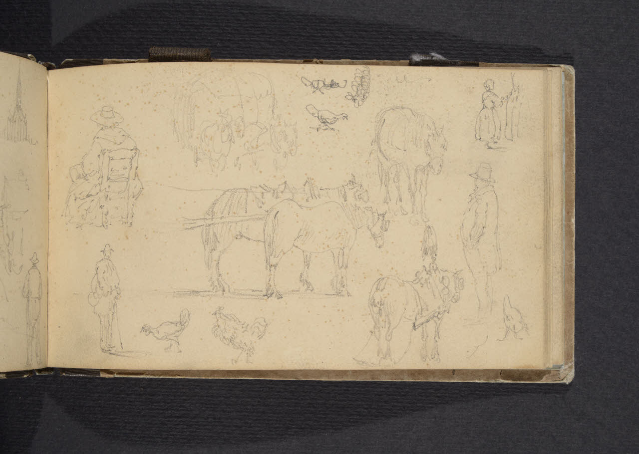 Album n. 1. Studio di animali e figure (disegno) di Canella, Giuseppe (prima metà sec. XIX)