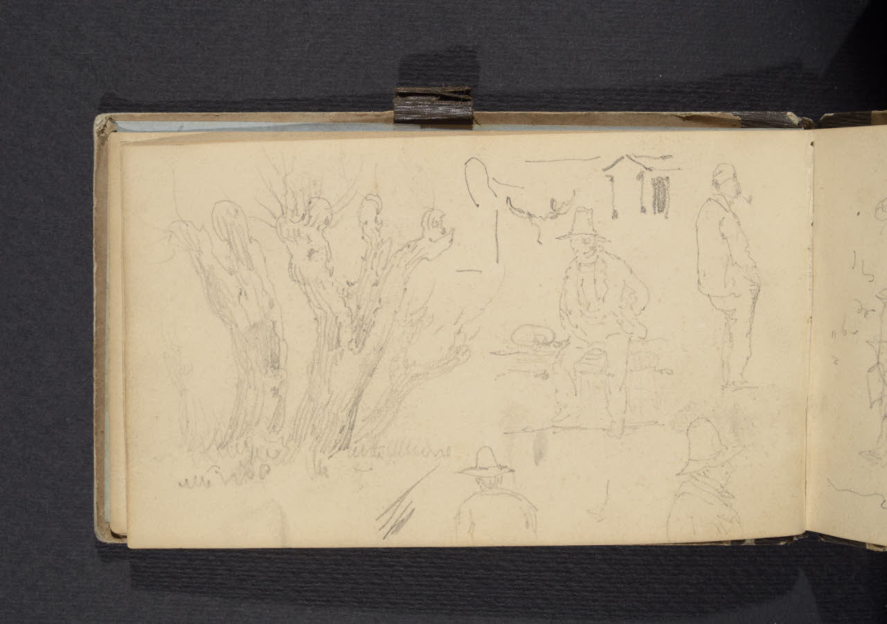 Album n. 1. Studio di alberi e figure (disegno) di Canella, Giuseppe (prima metà sec. XIX)