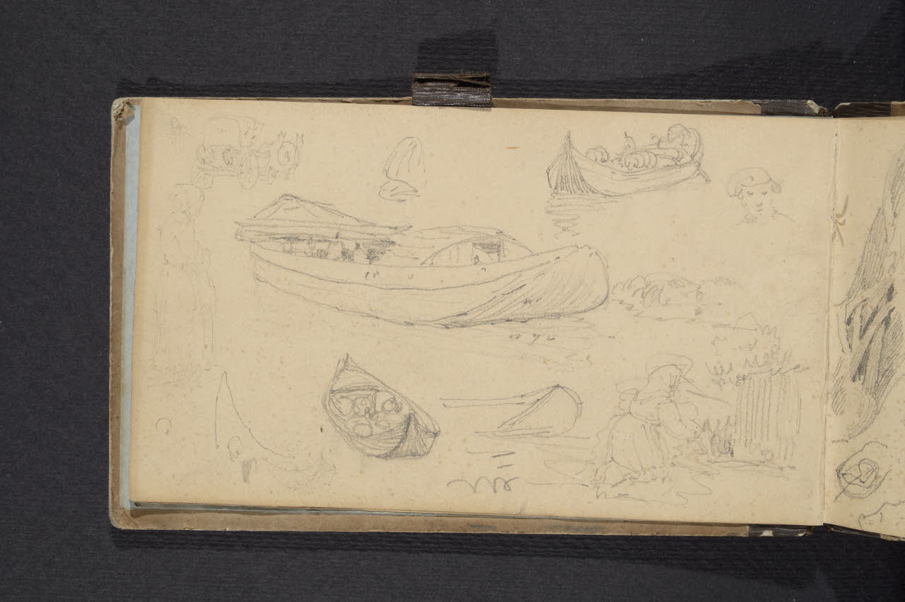 Album n. 1. Studio di barche (disegno) di Canella, Giuseppe (prima metà sec. XIX)