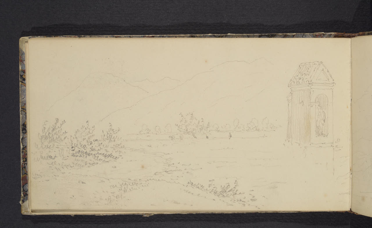 Album n. 2 - Milano, Lago di Garda, Tirolo e Trentino. Studio di paesaggio (disegno) di Canella, Giuseppe (prima metà sec. XIX)