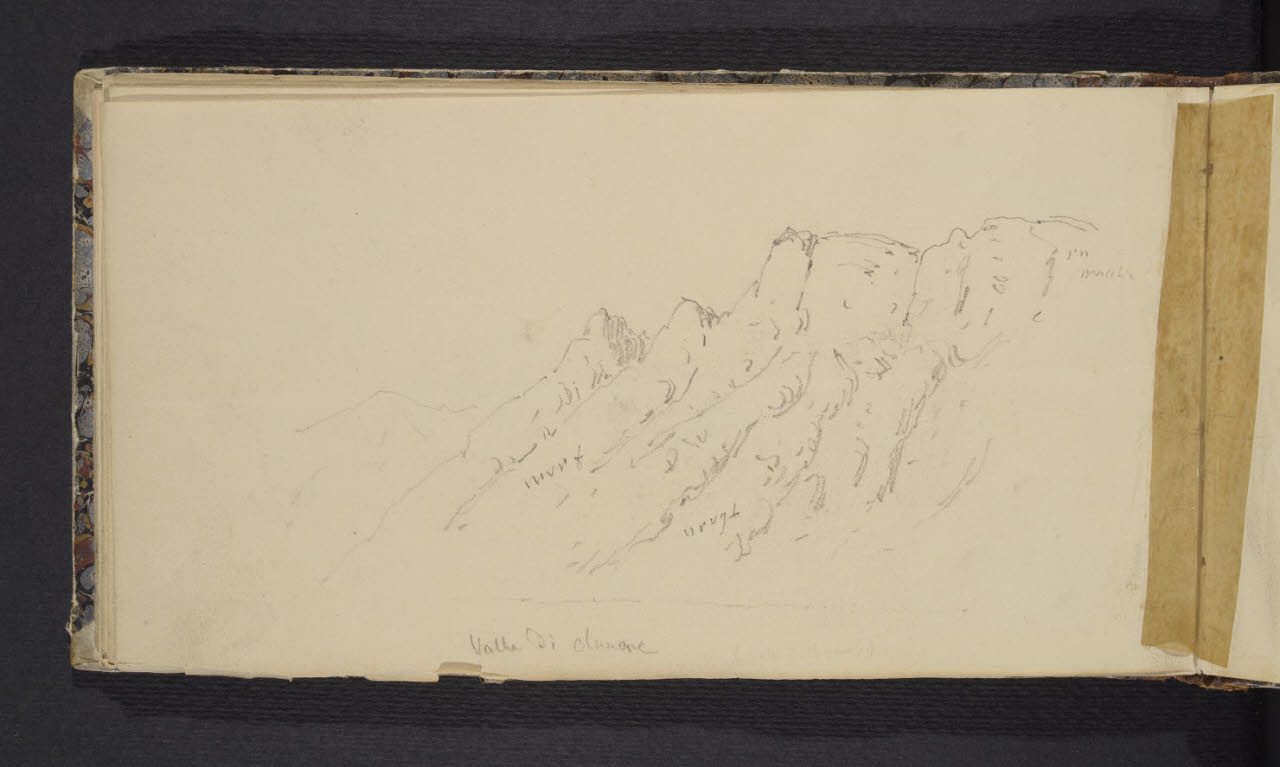 Album n. 2 - Milano, Lago di Garda, Tirolo e Trentino. Valle di Clusone (disegno) di Canella, Giuseppe (prima metà sec. XIX)