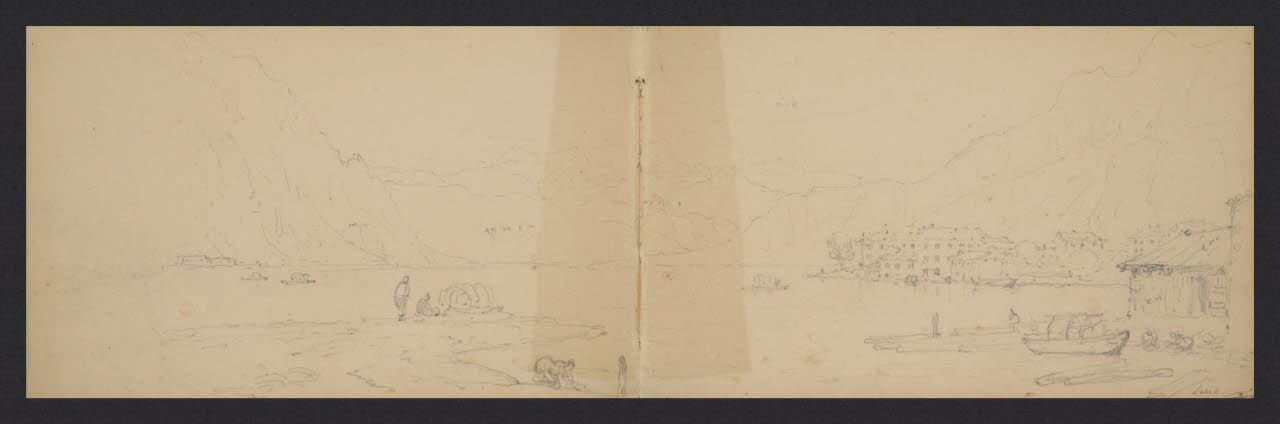 Album n. 3 - Lago di Como e di Lecco. Lago di Lecco (disegno) di Canella, Giuseppe (prima metà sec. XIX)