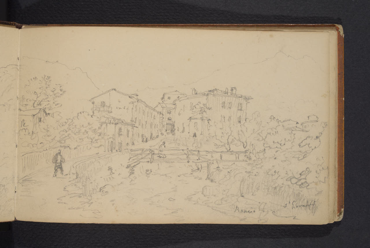 Album n. 3 - Lago di Como e di Lecco. Rancio S. Giovanni (disegno) di Canella, Giuseppe (prima metà sec. XIX)