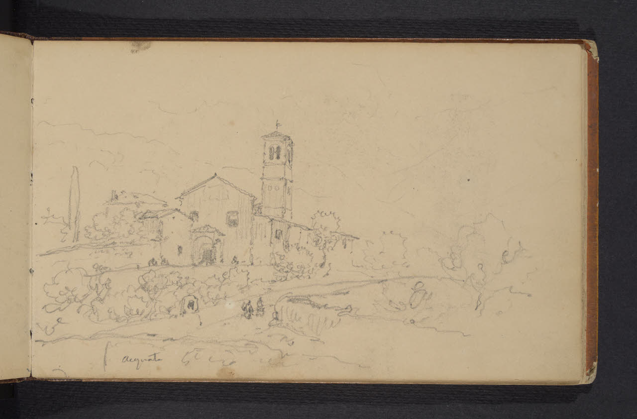 Album n. 3 - Lago di Como e di Lecco. Acquate (Lecco) (disegno) di Canella, Giuseppe (prima metà sec. XIX)