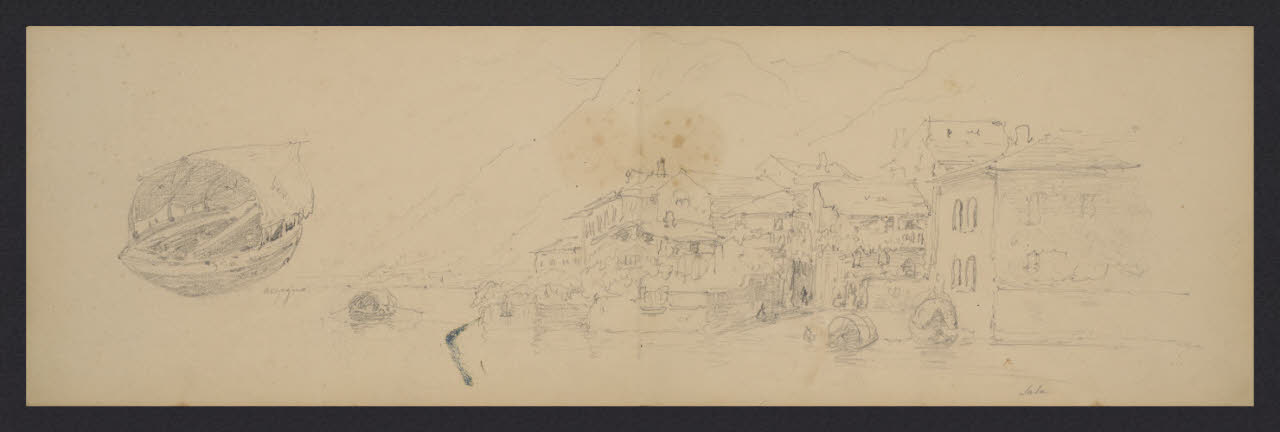 Album n. 3 - Lago di Como e di Lecco. Sala (disegno) di Canella, Giuseppe (prima metà sec. XIX)