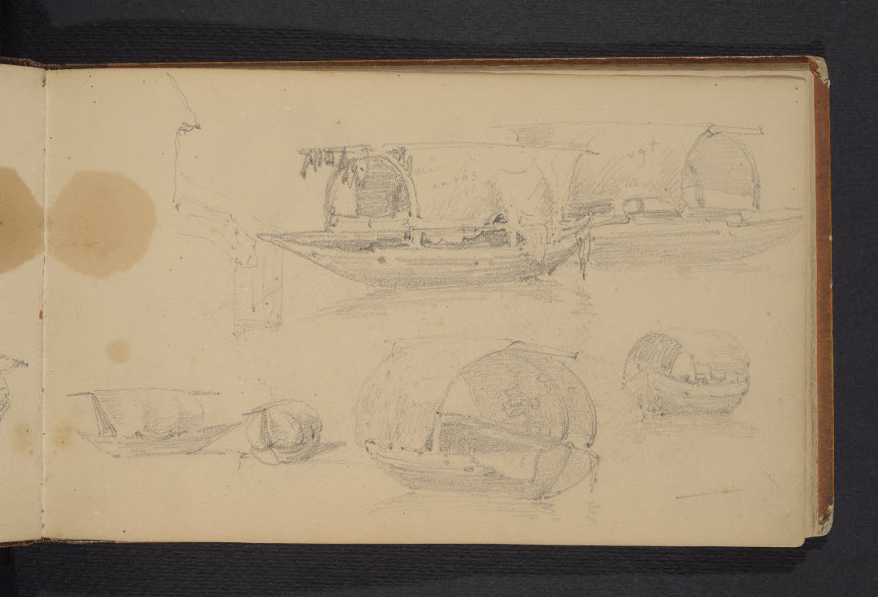 Album n. 3 - Lago di Como e di Lecco. Bsrche (disegno) di Canella, Giuseppe (prima metà sec. XIX)