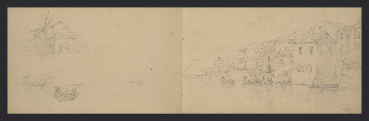 Album n. 3 - Lago di Como e di Lecco. Sala (disegno) di Canella, Giuseppe (prima metà sec. XIX)