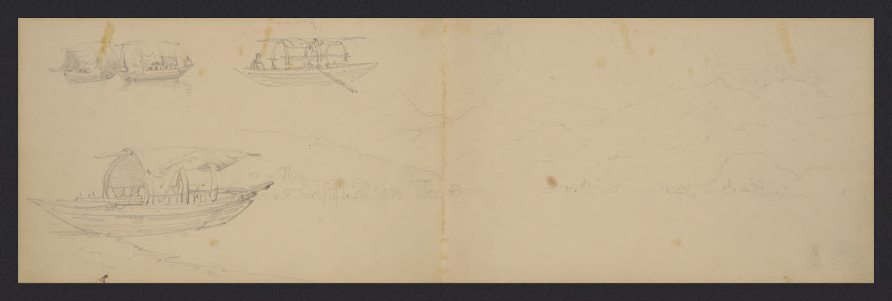 Album n. 3 - Lago di Como e di Lecco. Studi di barche (disegno) di Canella, Giuseppe (prima metà sec. XIX)