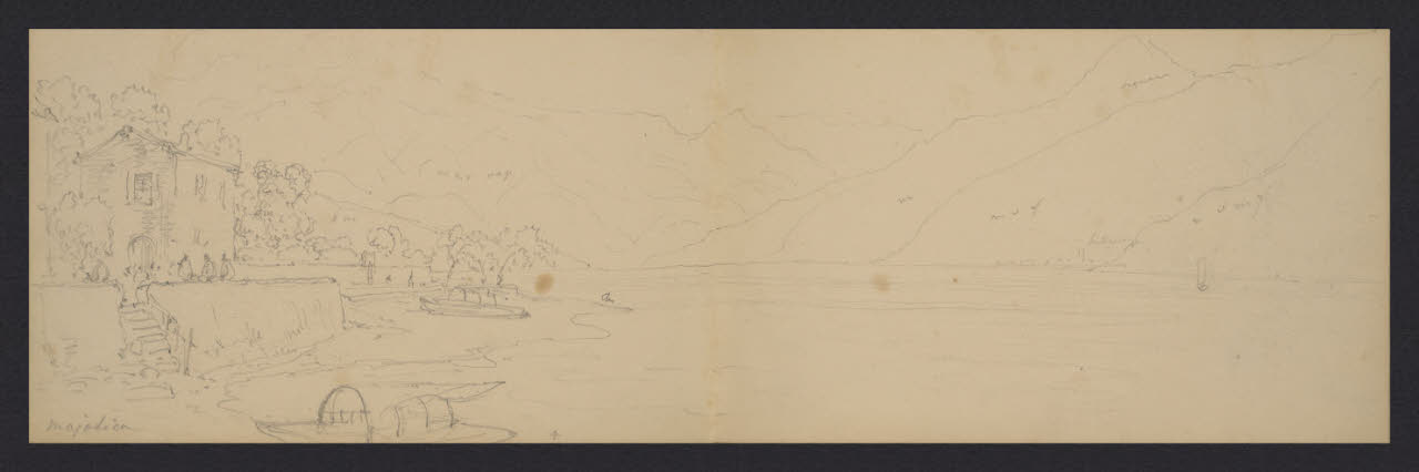 Album n. 3 - Lago di Como e di Lecco. Majolica (disegno) di Canella, Giuseppe (prima metà sec. XIX)
