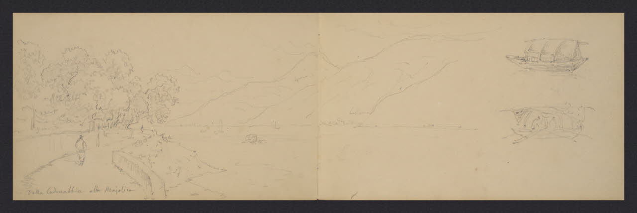 Album n. 3 - Lago di Como e di Lecco. Dalla Cadenabbia alla Majolica (disegno) di Canella, Giuseppe (prima metà sec. XIX)