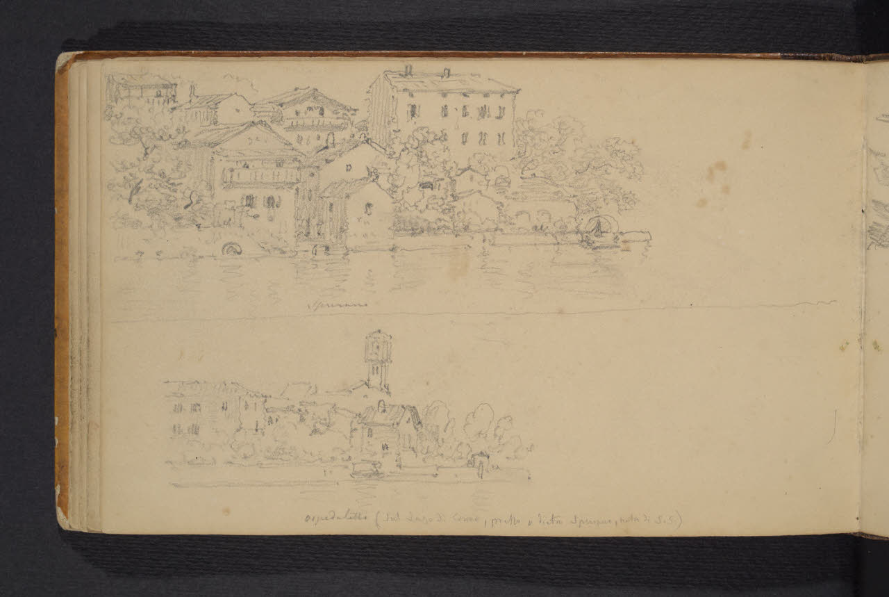 Album n. 3 - Lago di Como e di Lecco. Spurano e Ospedaletto (disegno) di Canella, Giuseppe (prima metà sec. XIX)