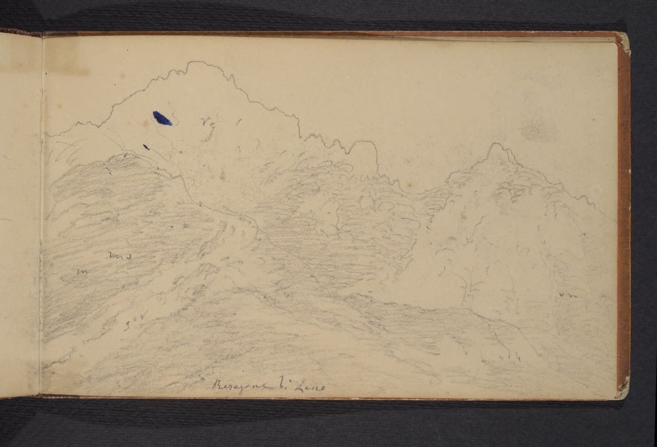 Album n. 3 - Lago di Como e di Lecco. Resegone di Lecco (disegno) di Canella, Giuseppe (prima metà sec. XIX)