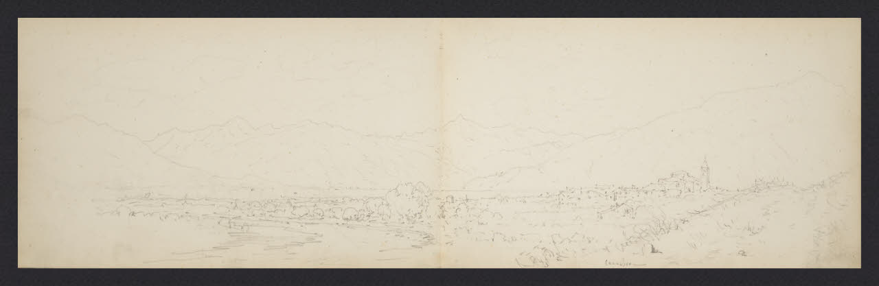 Album n. 4 (Ranco, Suna, Cannobio). Cannobio (disegno) di Canella, Giuseppe (prima metà sec. XIX)