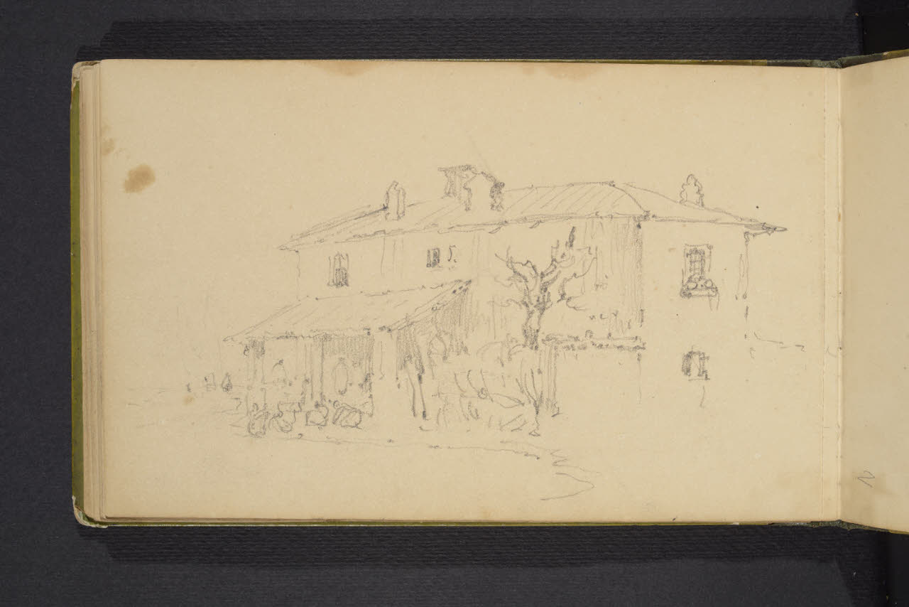 Album n. 5 - Territorio veronese e Lago di Garda. Cascinale (disegno) di Canella, Giuseppe (prima metà sec. XIX)