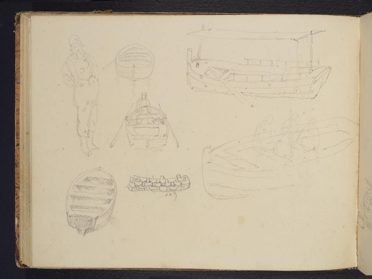 Album n. 9 - Livorno, Civitavecchia, Roma, Napoli (macchiette) (disegno) di Canella, Giuseppe (prima metà sec. XIX)