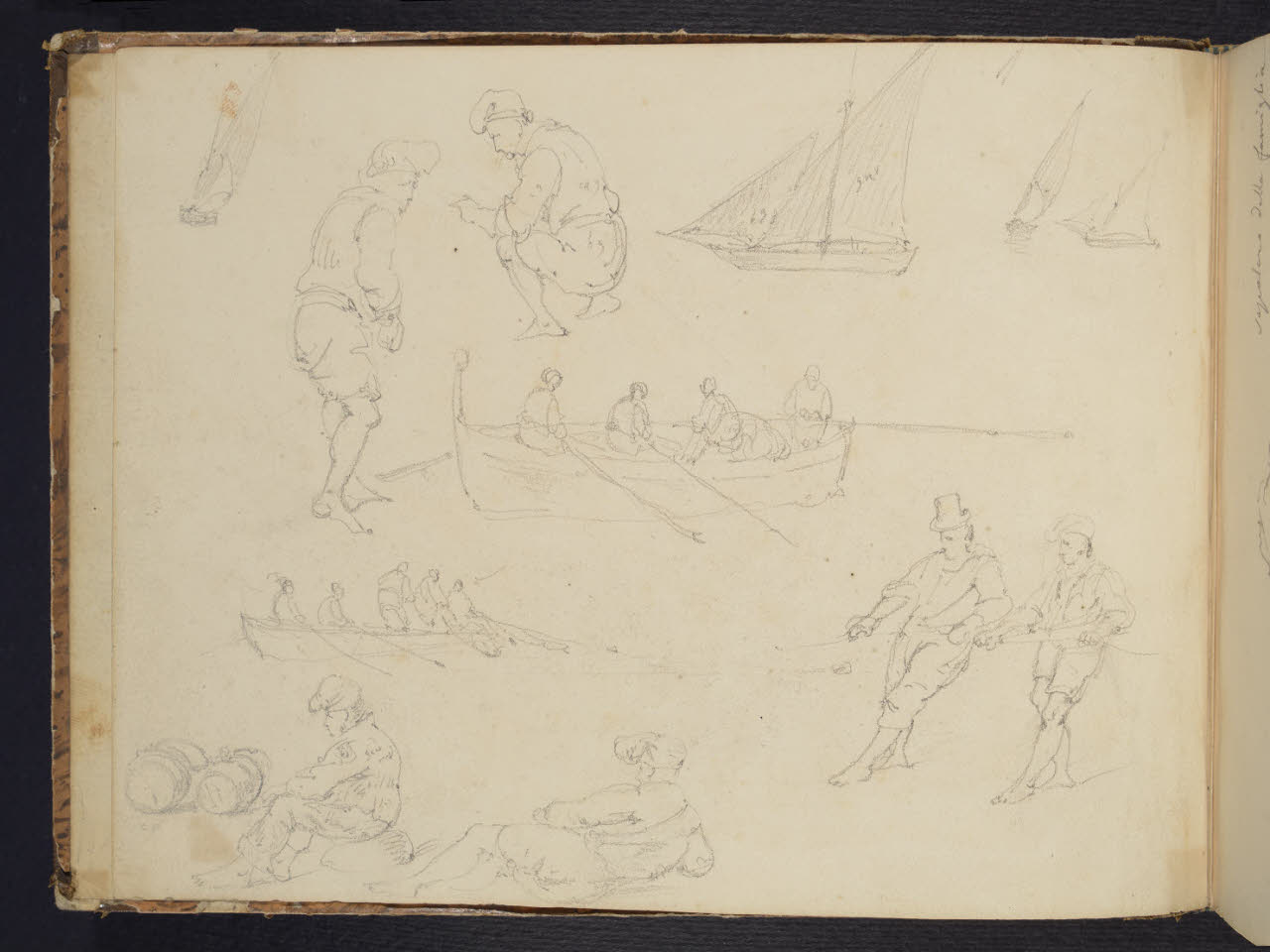 Album n. 9 - Livorno, Civitavecchia, Roma, Napoli (macchiette). Studi di macchiette (disegno) di Canella, Giuseppe (prima metà sec. XIX)