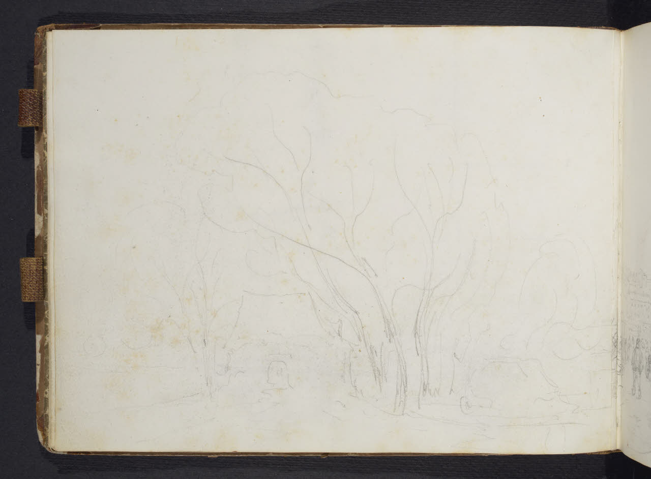 Album n. 10 - Trieste, Lago Maggiore, Val d'Imagna e luoghi del milanese con brughiera e Monte Rosa (disegno) di Canella, Giuseppe (prima metà sec. XIX)