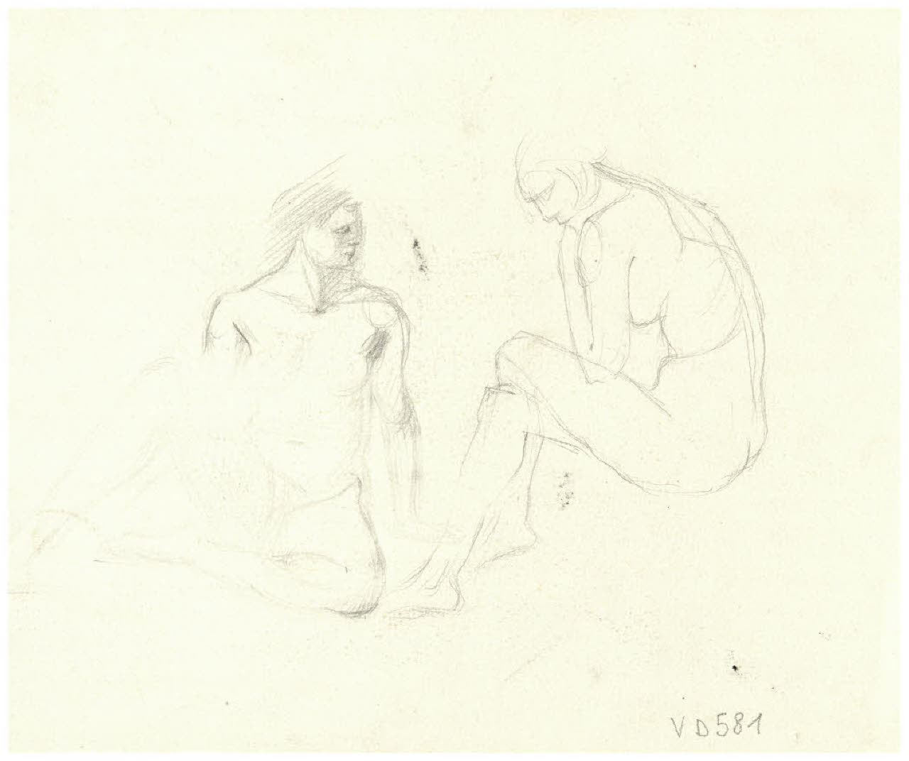 Studi di nudi (disegno) di Disertori, Benvenuto Maria (prima metà sec. XX)