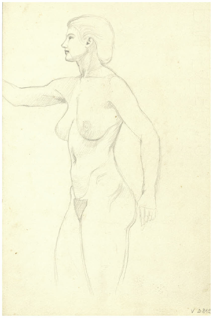 Nudo femminile (disegno) di Disertori, Benvenuto Maria (sec. XX)