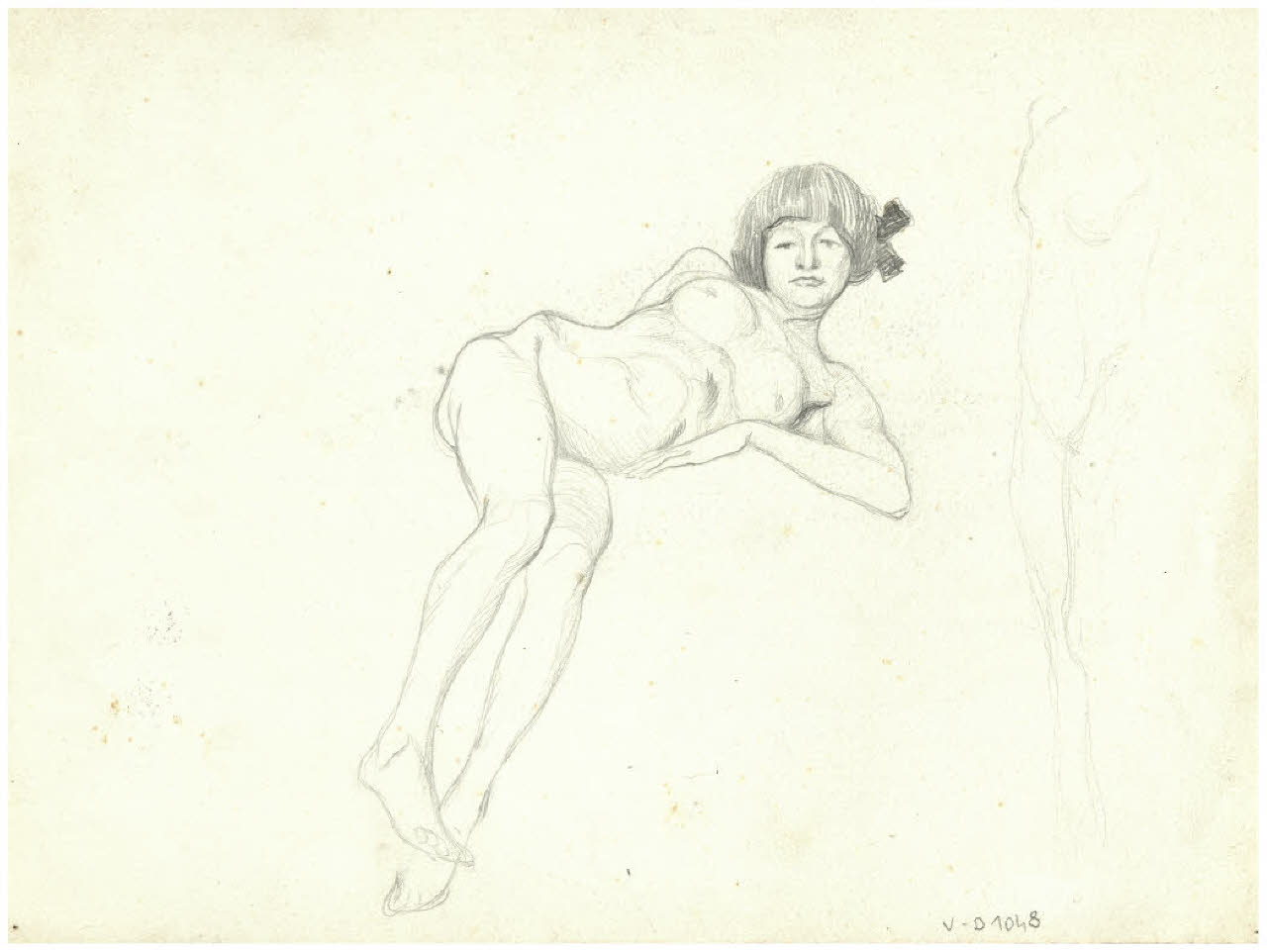 Nudo femminile (disegno) di Disertori, Benvenuto Maria (prima metà sec. XX)