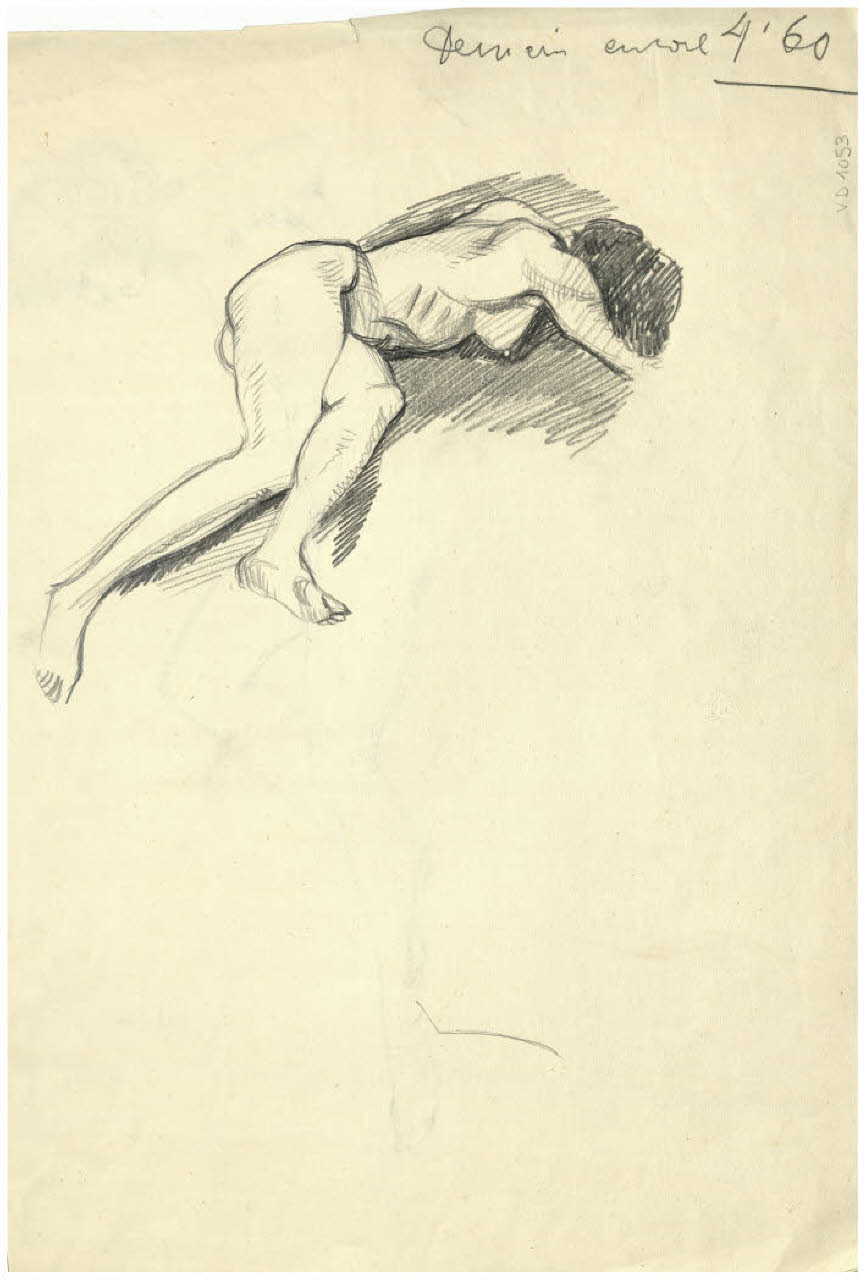 Nudo femminile (disegno) di Disertori, Benvenuto Maria (prima metà sec. XX)