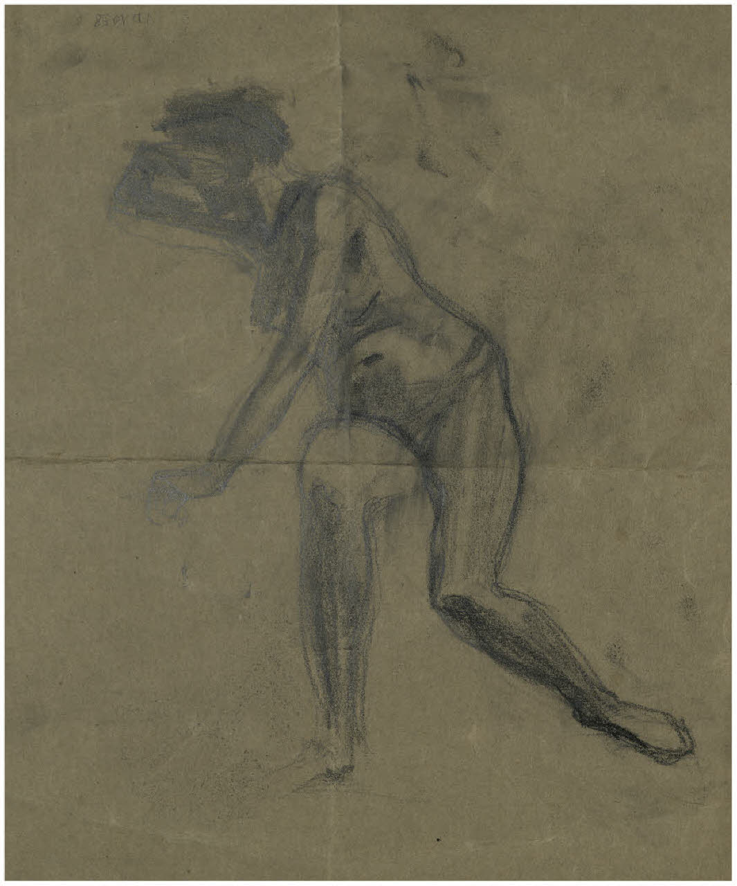 Nudo femminile seduto (disegno) di Disertori, Benvenuto Maria (prima metà sec. XX)