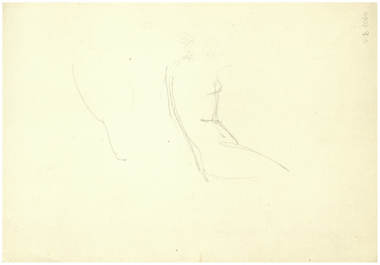 Studio di nudo maschile (disegno) di Disertori, Benvenuto Maria (prima metà sec. XX)