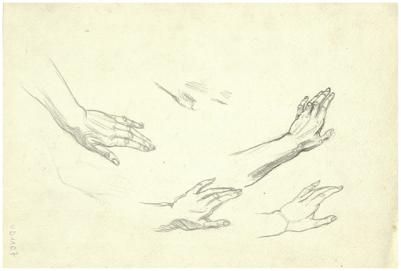 Studio di mano (disegno) di Disertori, Benvenuto Maria (primo quarto sec. XX)