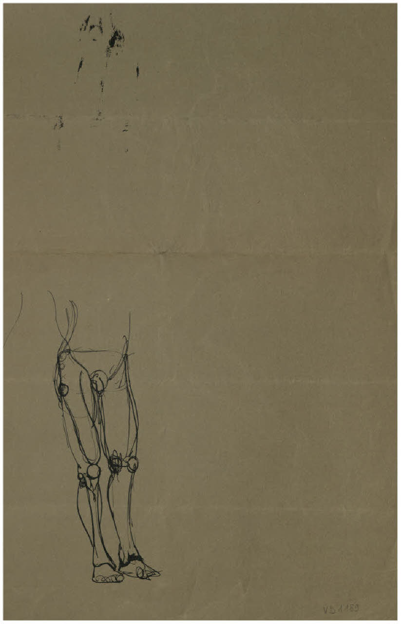 Studio di nudo maschile (disegno) di Disertori, Benvenuto Maria (prima metà sec. XX)