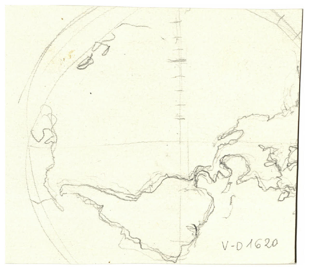 Globo terrestre: le Americhe (disegno) di Disertori, Benvenuto Maria (prima metà sec. XX)