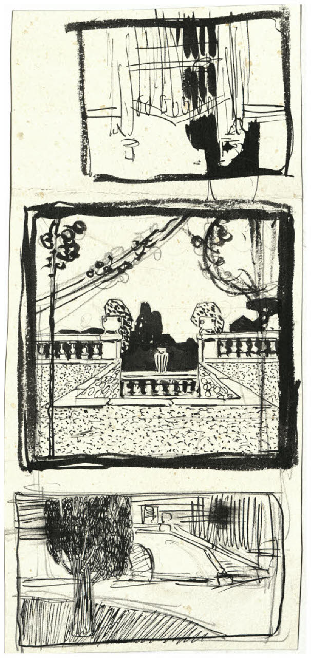 Tre vignette (disegno) di Disertori, Benvenuto Maria (prima metà sec. XX)