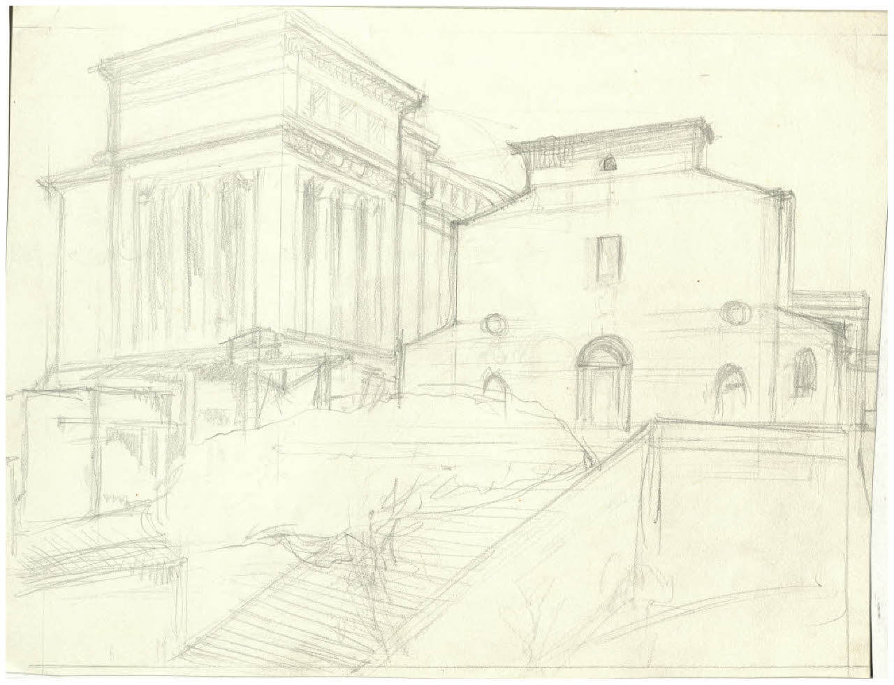 Santa Maria in Aracoeli (disegno) di Disertori, Benvenuto Maria (prima metà sec. XX)